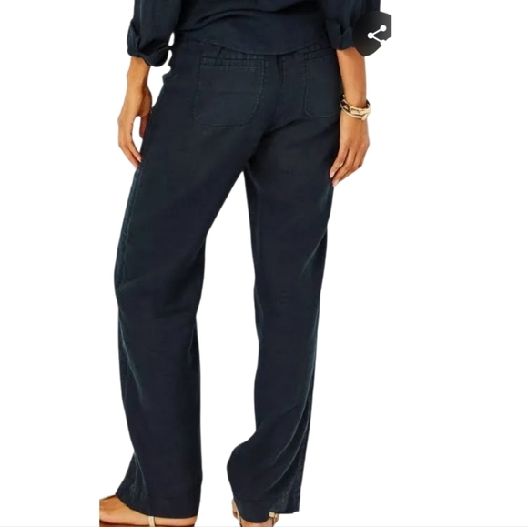 Lilly Pulitzer Black Deri Linen Palazzo Wide-Leg Pants NWT - Picture 2 of 10